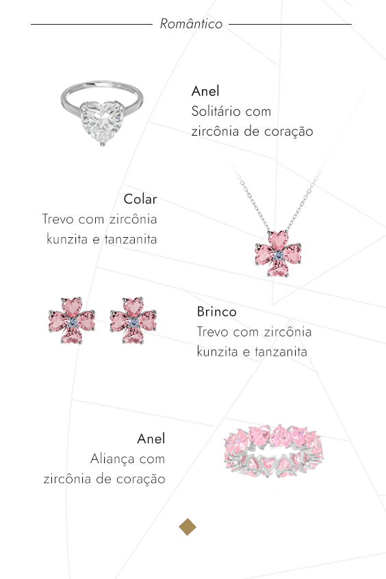 Joias em prata: Estilo romântico